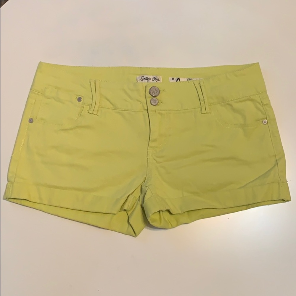 Neon yellow shorts